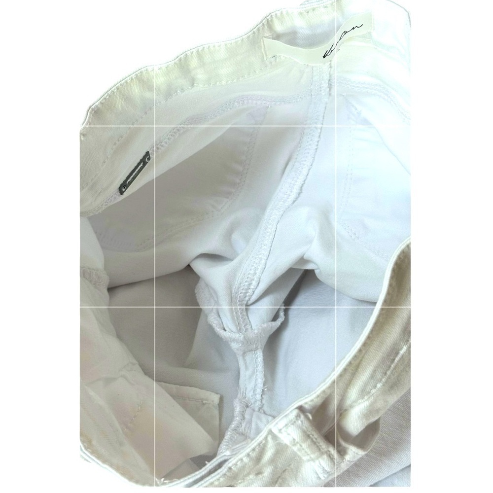 KanCan White Jeans Women’s Size 5/26 Mid Rise Skinny Zip Ankle Frayed Hem - Picture 9 of 12